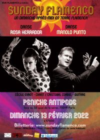 spectacle Sunday Flamenco. Le dimanche 13 février 2022 à Paris19. Paris.  17H00